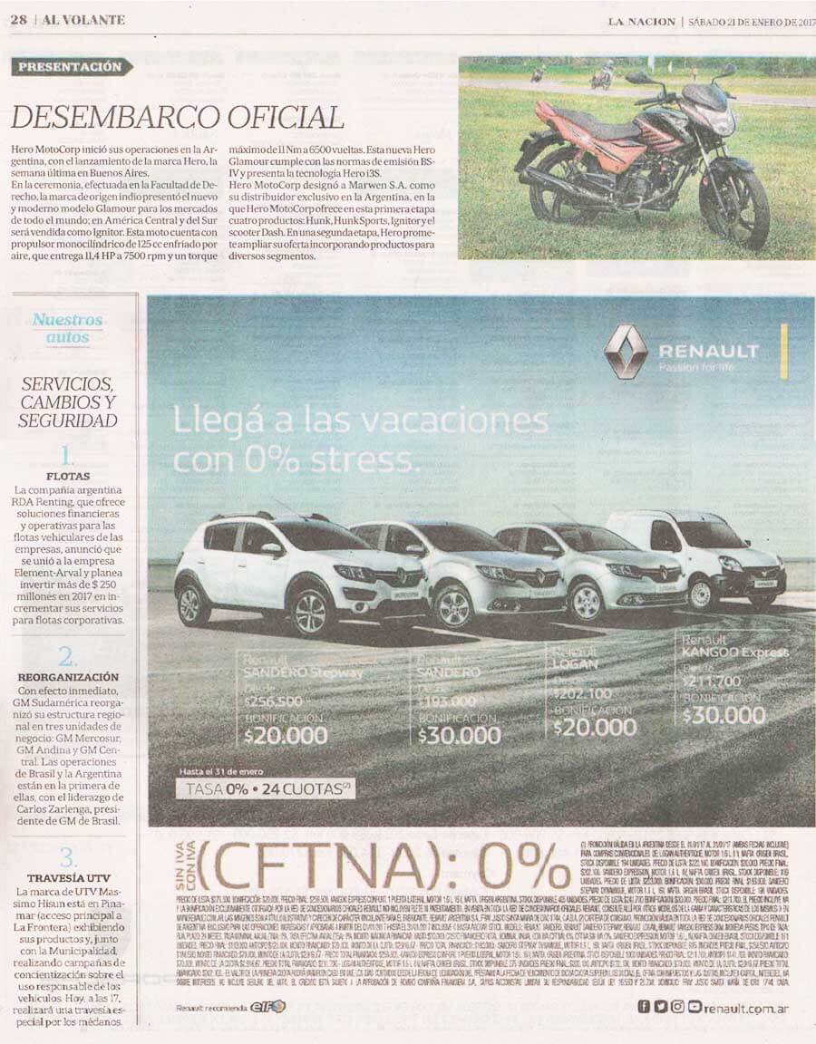 Diario La Nación - Al Volante - 21/01/2017
